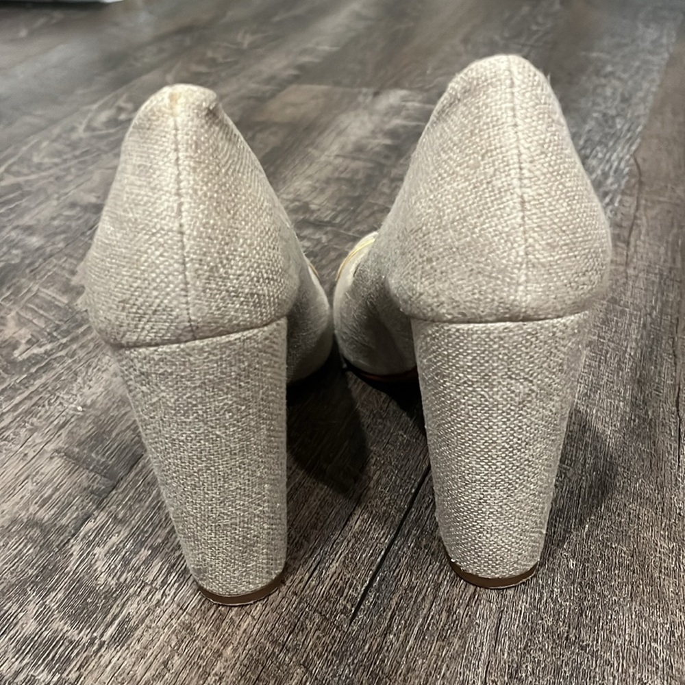 Tory Burch Snake Print And Canvas Block Heel - image 4